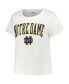 ფოტო #2 პროდუქტის Women's White Notre Dame Fighting Irish Plus Size Arch Over Logo Scoop Neck T-shirt