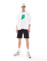 Prince unisex zip through logo hoodie in white weiß, XS - фото #4