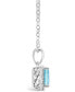 ფოტო #2 პროდუქტის Gemstone and Diamond Accent Pendant Necklace in Sterling Silver