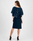 ფოტო #2 პროდუქტის Women's Chiffon Cape Overlay Sheath Dress