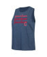 Women's Charcoal, Navy Cleveland Guardians Meter Muscle Tank and Pants Sleep Set