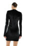 Фото #5 товара AllSaints Anya long sleeve velvet mini dress in black