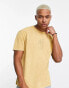 ASOS DESIGN relaxed t-shirt in washed yellow with cowgirl chest print