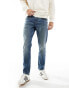 Фото #4 товара ASOS DESIGN slim jeans in mid wash blue with tint