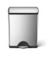 Фото #3 товара 46-Liter Brushed Stainless Steel Dual Recycler Step Trash Can