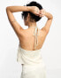 Фото #4 товара Vila Bridal satin cami halterneck top co-ord in cream