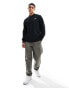 Nike Club long sleeve polo in black Черный, S - Chest 35-37.5 - фото #4