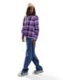 Obey ray plaid heavyweight shirt in purple