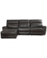 Фото #9 товара Hutchenson 114.5" 3-Pc. Zero Gravity Leather Sectional with 1 Power Recliner and Chaise, Created for Macy's