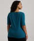 ფოტო #2 პროდუქტის Plus Size Boat-Neck Tee