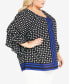 ფოტო #2 პროდუქტის Plus Size Strike A Pose Tunic V-neck Top