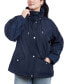 ფოტო #1 პროდუქტის Women's Plus Size Cinched-Waist Bomber Raincoat