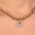 Elegant gold-plated necklace with heart Incontri SAUQ04