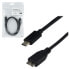 Фото #1 товара MCL Samar MCL MC923-1C/3HBME-1M - 1 m - USB C - Micro-USB B - USB 3.2 Gen 1 (3.1 Gen 1) - Male/Male - Black