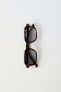 Фото #4 товара Солнцезащитные очки в квадратной пластмассовой оправе ZARA