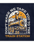 Фото #3 товара Hybrid Apparel Dont Make Me Take You Train Station Men's Short Sleeve Tee