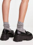 Фото #3 товара Stradivarius chunky tassel loafer in black