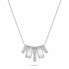 Фото #1 товара Charming silver necklace with zircons and mother-of-pearl NCL170W