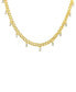 Gold-Tone Curb Chain Baguette Dangle Choker Necklace, 12-1/2" + 4" extender