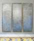 Фото #3 товара Silver Ice 3-Piece Textured Metallic Hand Painted Wall Art Set by Martin Edwards, 60" x 20" x 1.5"