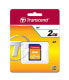 Transcend SD Card Secure Digital 2GB - 2 GB - SD - MLC - 20 MB/s - 13 MB/s - Black