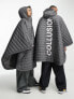 Фото #1 товара COLLUSION Unisex oversized branded quilted poncho in grey