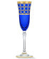 Multicolor Champagne Flutes with Gold-Tone Rings, Set of 4
