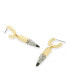 ფოტო #2 პროდუქტის Faux Stone Pencil Charm Huggie Earrings