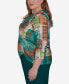 ფოტო #4 პროდუქტის Plus Size Emerald Isle Colorblock Texture Top