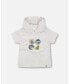 ფოტო #1 პროდუქტის Boy Hooded T-Shirt White And Grey Stripe - Toddler|Child