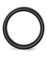 Фото #2 товара Black Ceramic Ridged Edge Brushed Wedding Band Ring