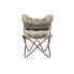 Garden chair DKD Home Decor Black Brown Cotton Iron (74 x 65 x 90 cm)