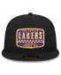 Men's Black Los Angeles Lakers 2024 NBA All-Star Game Rally Drive Finish Line Patch 9FIFTY Snapback Hat