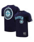 ფოტო #2 პროდუქტის Men's Navy, Seattle Mariners Taping T-shirt