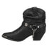Фото #3 товара Dingo Fiona Pointed Toe Pull On Cowboy Booties Womens Black Casual Boots DI8940