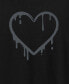 Trendy Plus Size Graffiti Heart Graphic T-shirt