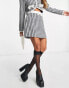 Фото #10 товара Sister Jane a-line mini skirt in navy and white check with bow co-ord