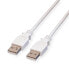Фото #1 товара VALUE USB 2.0 Cable - Type A-A - 4.5 m - 4.5 m - USB A - USB A - Male/Male - 480 Mbit/s - White