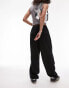 Фото #4 товара Topshop balloon parachute linen trouser in black