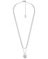 Фото #1 товара Michael Kors silver-Tone or Gold-Tone Double Layer Heart Lock Necklace