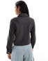 Фото #4 товара Stradivarius boxy wool look jacket in grey