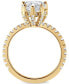 ფოტო #3 პროდუქტის Certified Lab Grown Diamond Pear Halo Engagement Ring (3-3/8 ct. t.w.) in 14k Gold