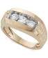 ფოტო #1 პროდუქტის Men's Diamond Trinity Ring (1 ct. t.w.) in 10K Gold