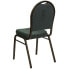 Фото #2 товара Hercules Series Dome Back Stacking Banquet Chair In Green Patterned Fabric - Gold Vein Frame