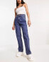 Weekday Rowe extra high waist straight leg jeans in nobel blue