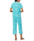 Women's Short-Sleeve Capri Pant Pajama Set