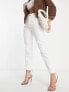 Фото #5 товара River Island high waist slim mom jean in white