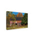 Фото #2 товара Lois Bryan Red Barn in October Canvas Art - 37" x 49"