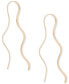 ფოტო #4 პროდუქტის Gold-Tone Wavy Threader Earrings