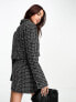 The Frolic boucle diamante button co-ord blazer in black and white